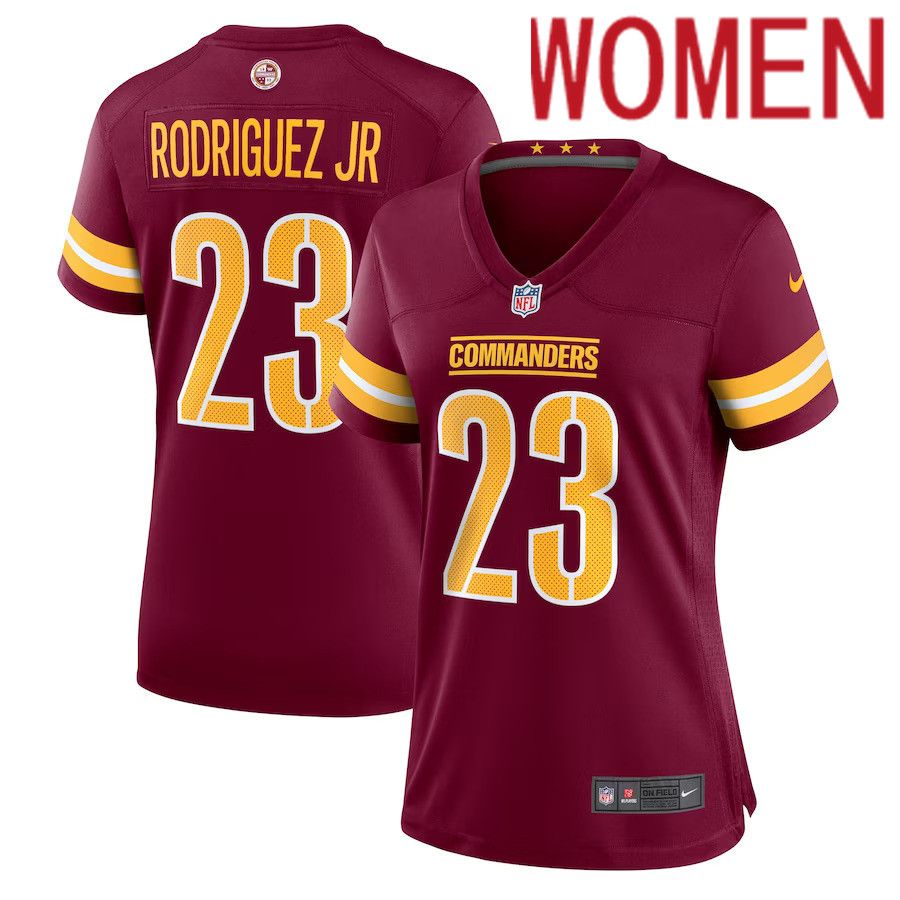 Women Washington Commanders 23 Chris Rodriguez Jr. Nike Burgundy Team Game NFL Jersey